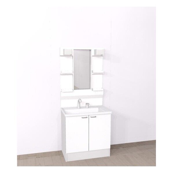 洗面化粧台「HV」(W750・開き扉・1面鏡(ヒーター付))