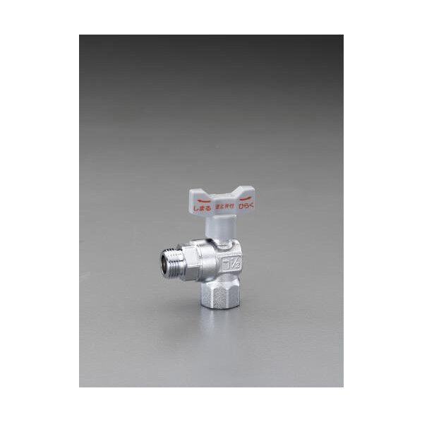 Rc1/2 xG1/2 L型逆止弁付ボールバルブ 41.5×83mm EA425A-25 1