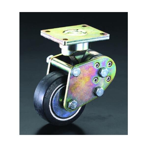 100mm[スプリング付]固定金具キャスター