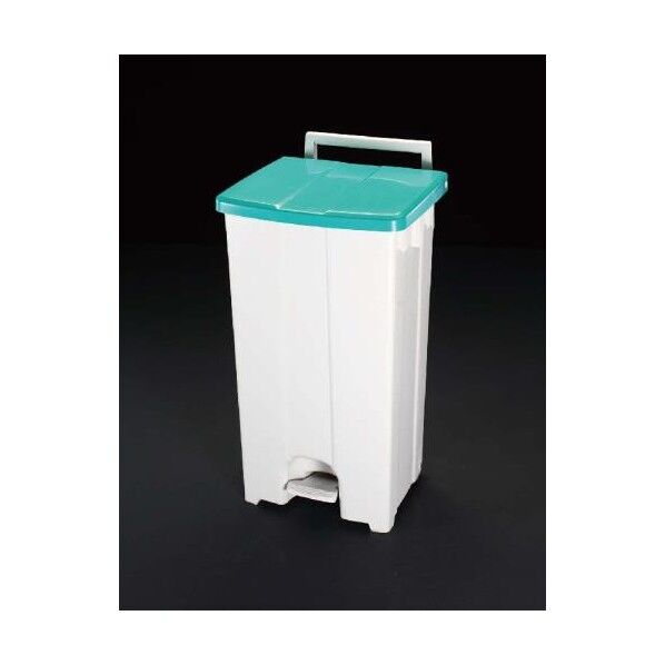 90Lペダル開閉ダストボックス(緑/白)