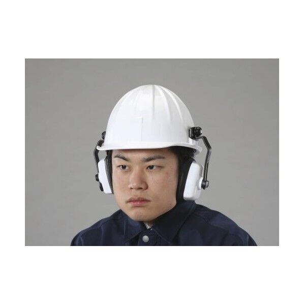 [白]イヤーマフ付ヘルメット EA998AM-1 1