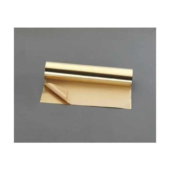 真鍮薄板(粘着付・ロール巻) 400x600x0.1mm EA440ER-13 1