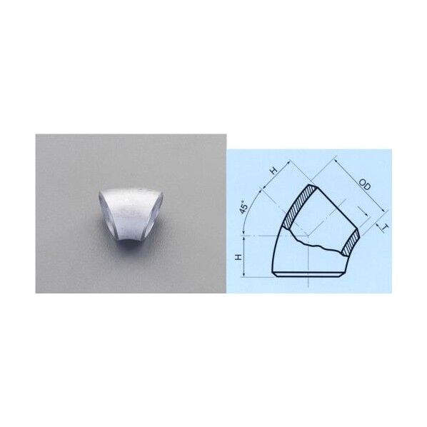 溶接45°エルボ(ステンレス製) 1/2  EA469FC-4 1