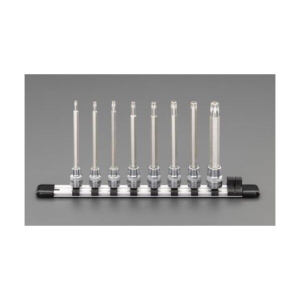 ロングトルクスビットソケットセット(イジリ止付) 3/8sq EA618JY 1