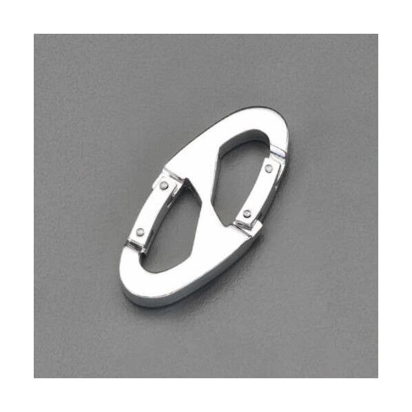 Wフックカラビナ 35x70mm シルバー EA638JG-21