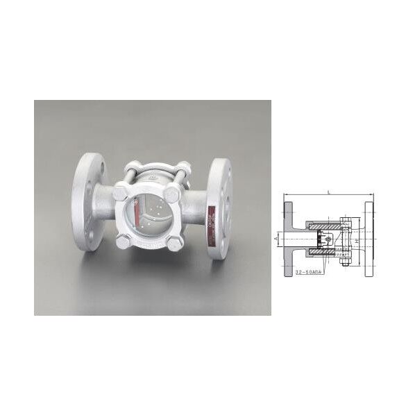 ［フラッパー式］サイトグラス(フランジ型) 1･1/4  EA469SF-12 1