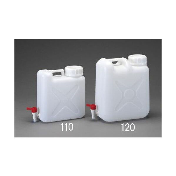 広口ポリタンク(ケミカルコック付) 10L EA508AV-110