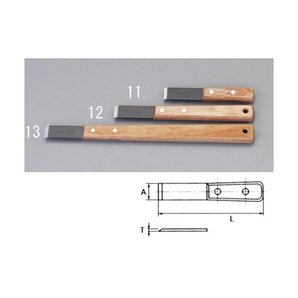 硬鋼刃スクレーパー 118mm EA524-11 1