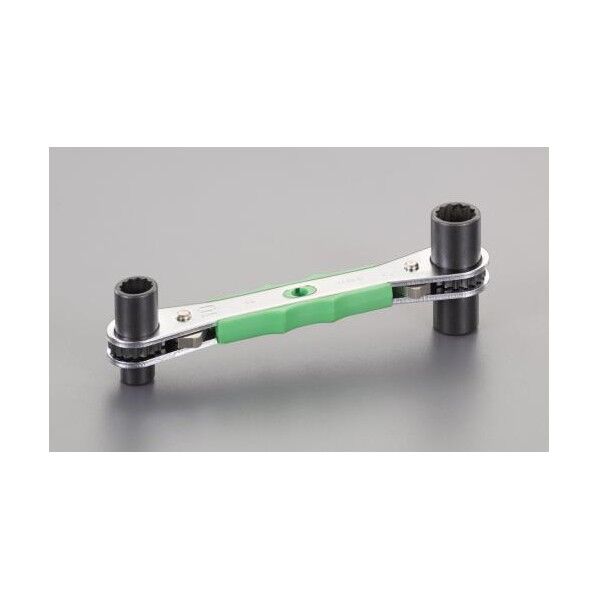 4サイズラチェットメガネレンチ 8x12・10x13mm EA602DE-6 1