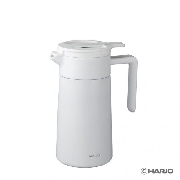 セラミックコーティング真空二重保温ポット 14.5×9.5×19.1cm ホワイト CHP-600-W 1個