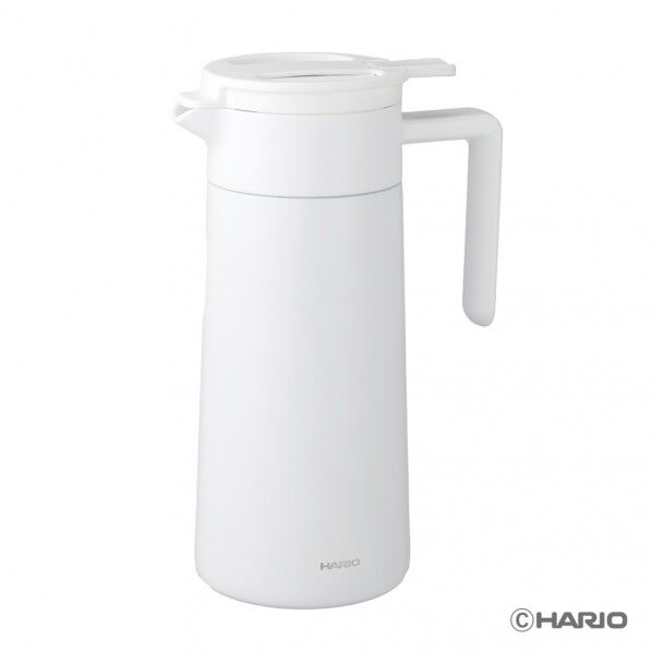セラミックコーティング真空二重保温ポット 14.5×9.7×23cm ホワイト CHP-800-W 1個