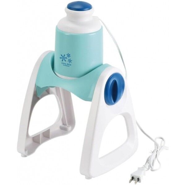 クールリッチ 2通り削れる電動かき氷器 23×19×35cm ミントブルー D-6622 1個...