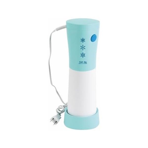  クールリッチ 電動ハンディかき氷器 11×13×31.5cm ミントブルー D-6624 1個...