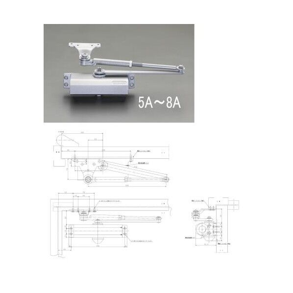 以下ドアクローザー(パラレル型)シルバー