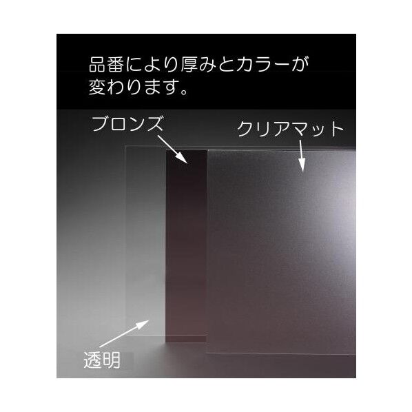 ポリカーボネイト板 クリア 1820(W)×910(D)×2(T)mm EA440DX-21 1