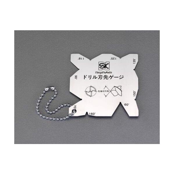 60°-160°ドリルポイントゲージ 77(W)×1(D)×77(H)mm EA725SD-16 1