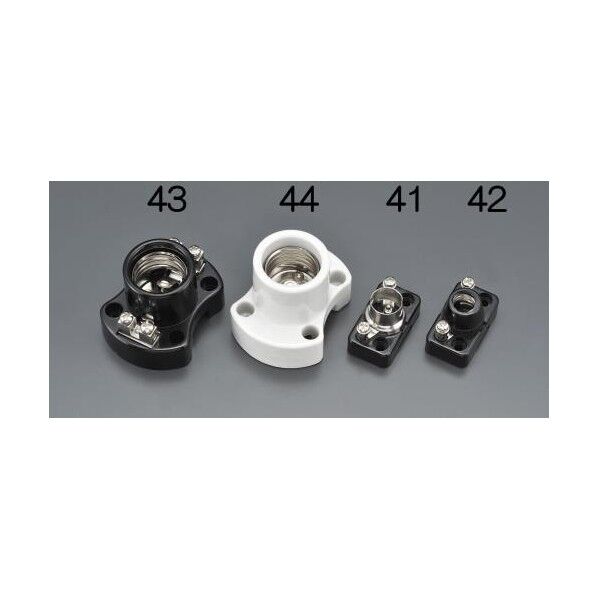 E12口金電球用ソケット 42.3x24.2x29.3mm EA940C-42 1