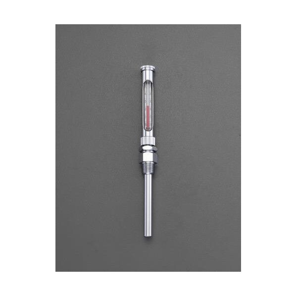 0-100℃/50mm丸型保護枠付温度計(直型)