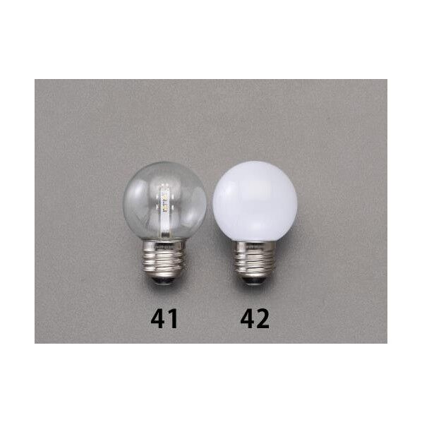 AC100V/0.9W/E26LED電球(ボール球形) クリア φ50×72mm EA758XK-41 1