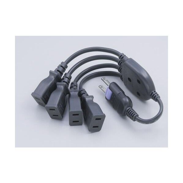 AC125V/12Ax0.2m分配コード(4口) EA815HC-4E 1