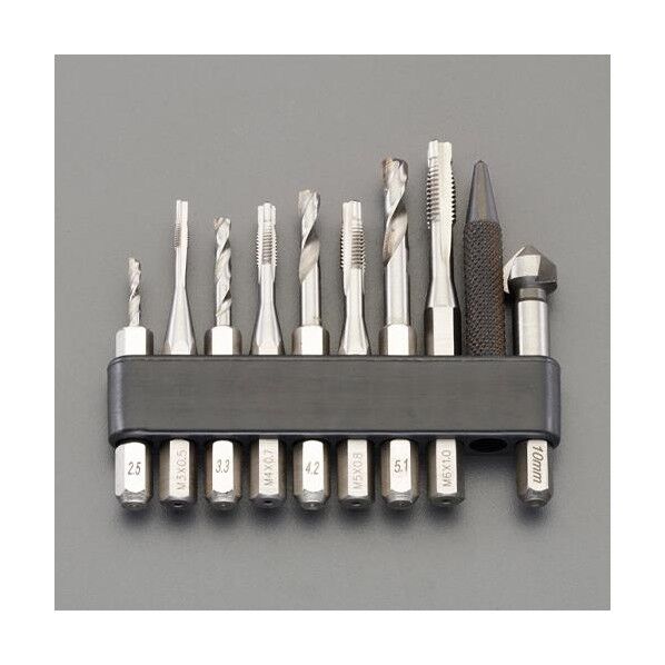 タップセット(六角軸・ガイド付/10本組)