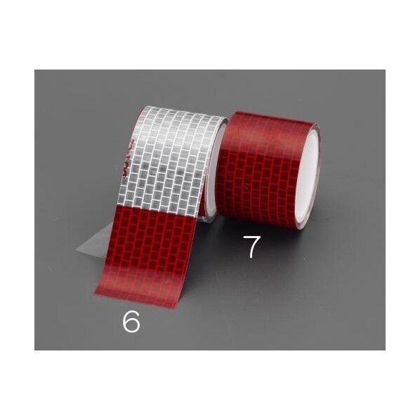 38mmx1.2mハイレベル反射テープ 幅38mm×長さ1.2m レッド/シルバー EA983GR-6