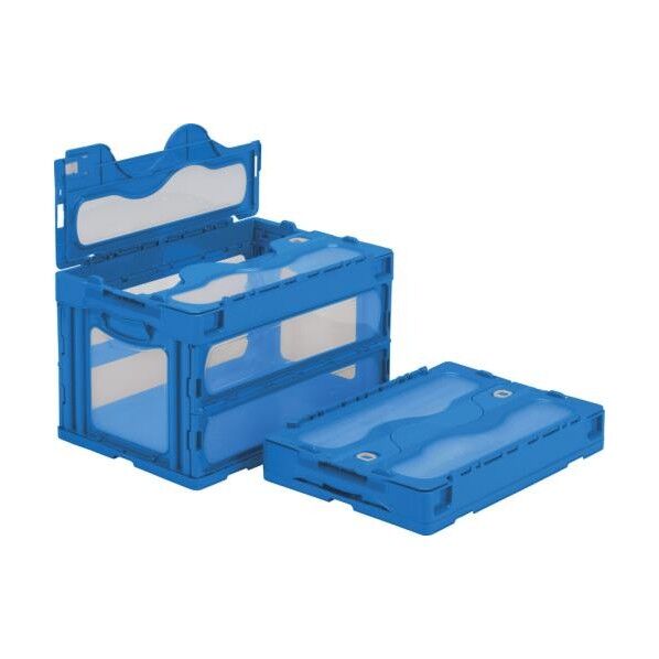 折畳コンテナ(青/蓋付)