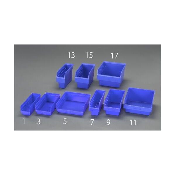 280x300x200mmパーツトレー/ラック棚用青 EA661DB-17 1