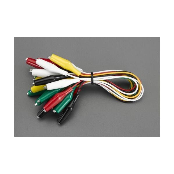 560mm/0.3mm2テストリード両端クリップ/10本