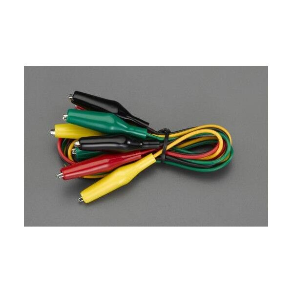 760mm/0.5mm2テストリード両端クリップ/4本