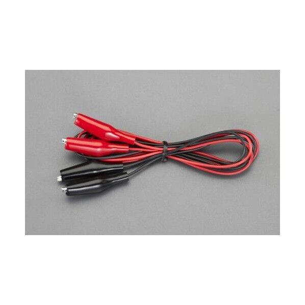 1000mm/0.3mm2テストリード両端クリップ/2本