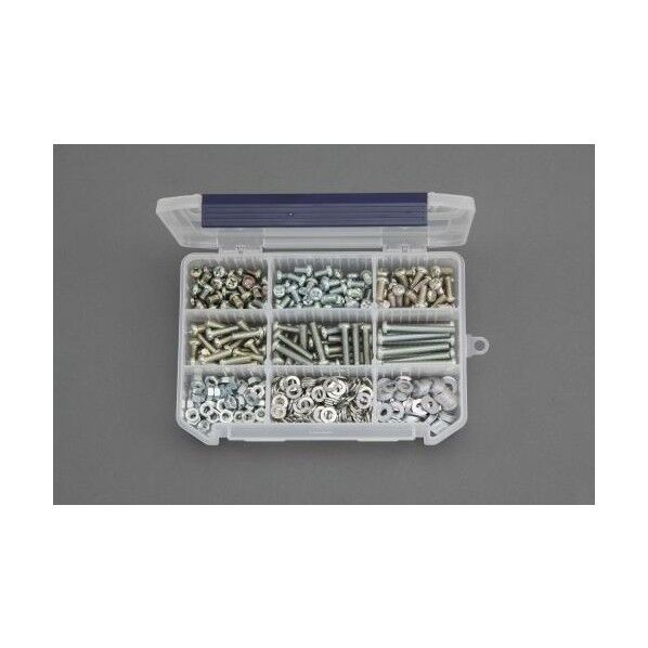 M6鍋頭小ねじ・ナット・ワッシャーセット三価クロメート EA949AF-58 1