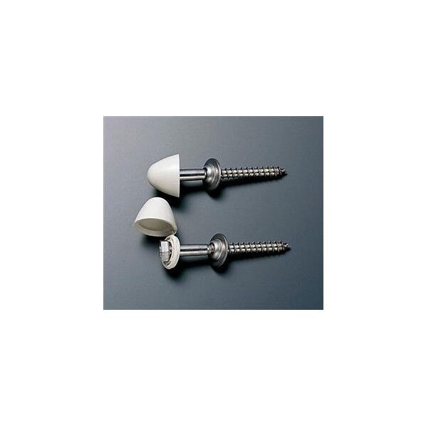 化粧キャップ付木ねじ(ホワイト/2本)
