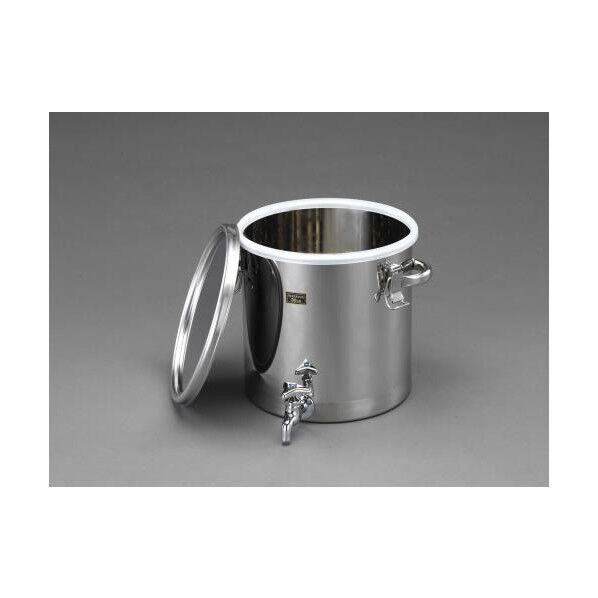 φ360x360mm 丸形容器(蛇口付/ステンレス製)