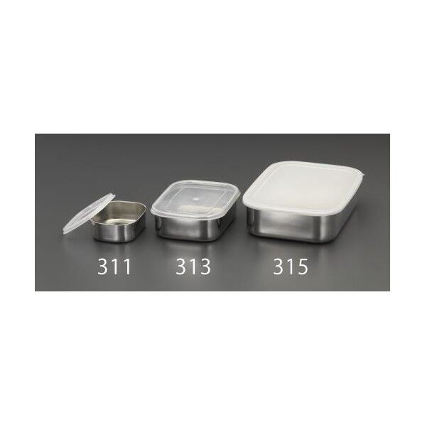186x142x 57mm ふた付ボックス(ステンレス製)