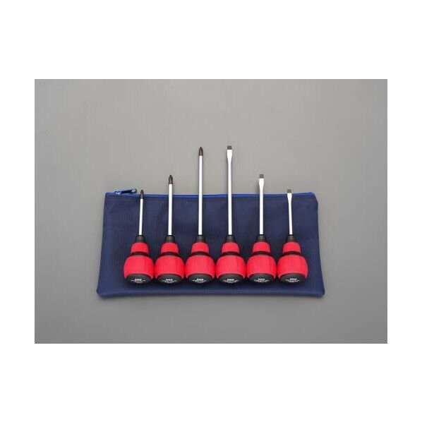 6本組 ドライバー(ショートパワーG・電工/ケース付) EA557AN-600 1