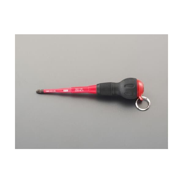 エスコ #2x100mm [+]ドライバー(落下防止付･絶縁) EA557BL-2...