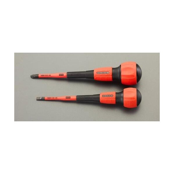 エスコ 絶縁細軸ドライバーセット EA557BM-10...