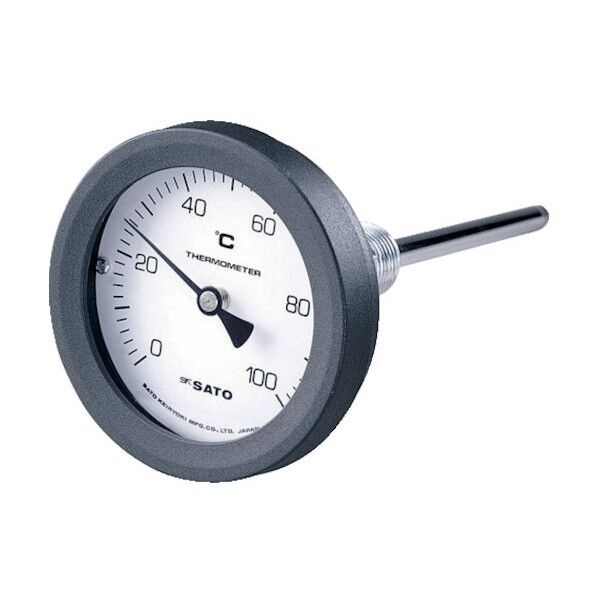 バイメタル温度計/100℃/L=100