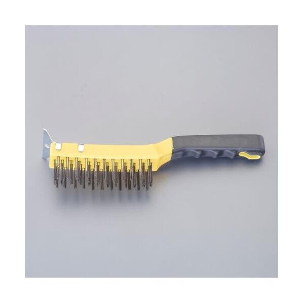 4行ワイヤーブラシ［ソフトグリップ］スチール