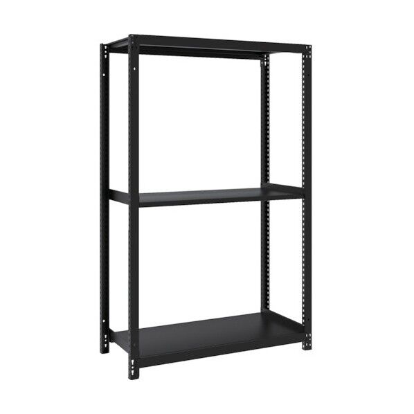 M1型ボルトレス軽量棚900X420XH1500 3段 サテンブラック M1-5343-SB 1点