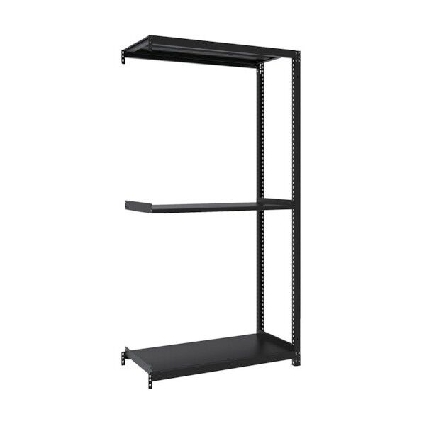 M1型ボルトレス軽量棚900X420XH1800 3段 連結 サテンブラック M1-6343B-SB 1点