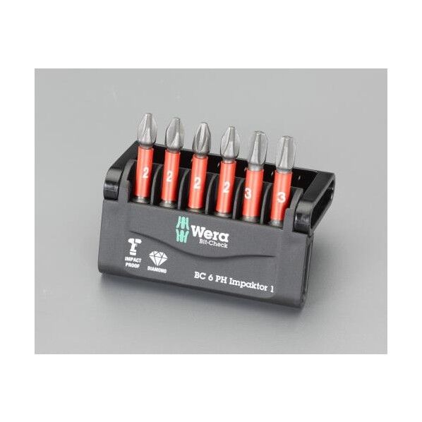 50mm 6本組[+]ドライバービット(インパクト用) EA611MA-20 1