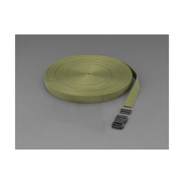 エスコ(esco) 25x1.2mm/50m 平織バンド・バックルセット(OD色) EA628PT-525...