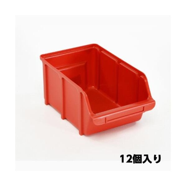 205x333x155mm パーツトレー(重ね置型･赤/12個)
