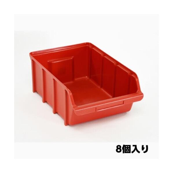 312x470x184mm パーツトレー(重ね置型・赤/ 8個)