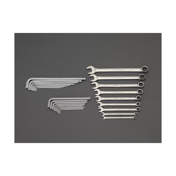 [27個組]片目片口スパナ&六角棒レンチセット(トレー入) EA687YA-16 1