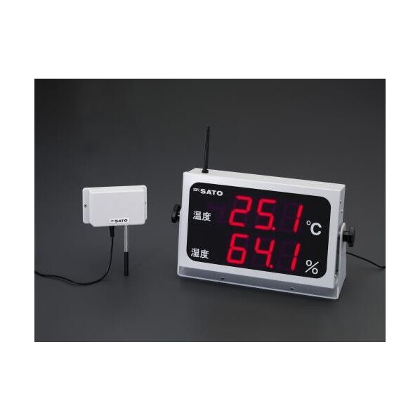 360x202mm 大型デジタル温湿度計(コードレス) EA728AD-50 1