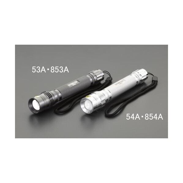 単3x2本] フラッシュライト/LED(充電池セット/シルバー) EA758RK-854A 1