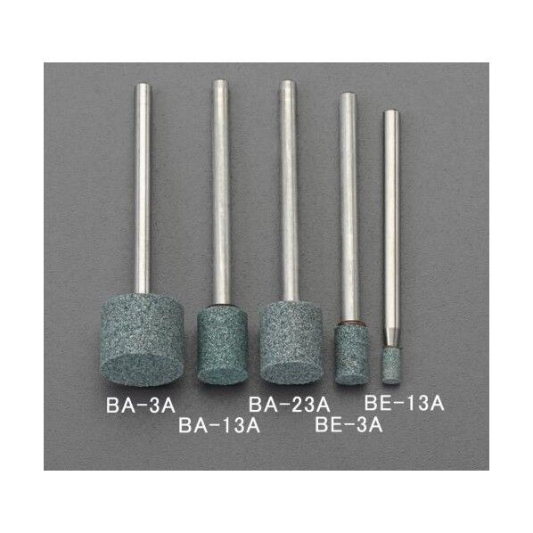 12x12mm/3mm軸 軸付砥石(緑)